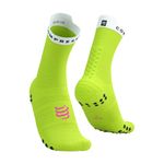 Meia Cano Alto Verde Compressport Racing Socks V4 Run Highcut Unissex
