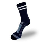 Meia Cano Alto Steigen 3/4 2 Stripe Navy Unissex