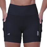 Bermuda Compressão Authen Grit Bossa 3 bolsos 15cm Feminina