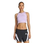 Top Longo Adidas Cropped Adizero Feminino