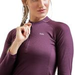 T-shirt Manga Longa Solo Delta Cooling 1/2 Zip Feminina