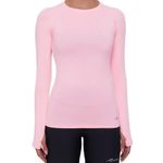 T-Shirt Manga Longa Authen Keep Cool Extended Feminina Rosa Claro