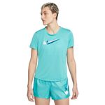 T-shirt Performance Nike Swoosh Run Feminina Azul