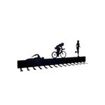 Porta Medalhas Triathlon Feminino Preto