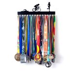 Porta Medalhas Triathlon Feminino Preto