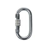 BULLET Z - MOSQUETÃO OVAL EM AÇO COM TRAVA ROSCA - 22 Kn