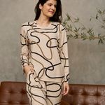 Pijama Inverno Linhas Calça pantalona