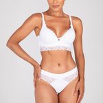 Conjunto de Sutiã com barbatana em renda
