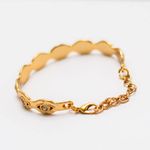Pulseira Kathi Olho Grego Ouro Cravejada