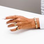 Pulseira Kathi Olho Grego Ouro Cravejada