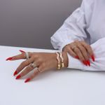 Pulseira Bianca Ouro com Resina Perola