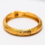 Pulseira Celeste Design Texturizado folheado Ouro