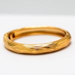 Pulseira Celeste Design Texturizado folheado Ouro