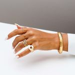 Pulseira Celeste Design Texturizado folheado Ouro