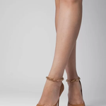 Scarpin Couro Premium Salto Alto Fino Caramelo Caribe