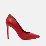Scarpin Couro Salto Alto Fino Vermelho Cherry Night