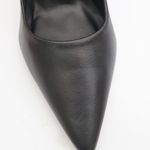 Scarpin Couro Premium Salto Bloco Alto Preto