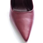 Scarpin Couro Premium Salto Alto Fino Vermelho Merlot