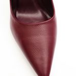 Scarpin Couro Premium Salto Alto Fino Vermelho Merlot
