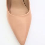 Scarpin Couro Premium Salto Alto Fino Nude Toscana