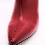 Bota Cano Longo Couro Premium Salto Alto Fino Vermelho Merlot