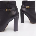 Bota Couro Premium Salto Bloco Alto Preto