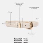 Cinto Danila Couro Off White