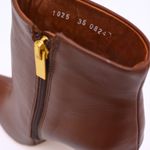 Bota Couro Premium Salto Bloco Alto Café