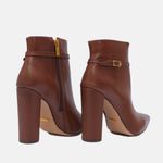 Bota Couro Premium Salto Bloco Alto Café