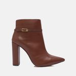 Bota Couro Premium Salto Bloco Alto Café