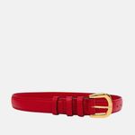 Cinto Couro Odete Vermelho Cherry Night
