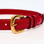 Cinto Couro Odete Vermelho Cherry Night
