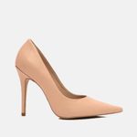 Scarpin Couro Premium Salto Alto Fino Nude Toscana