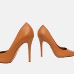 Scarpin Couro Premium Salto Alto Fino Caramelo Caribe
