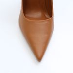Scarpin Couro Premium Salto Alto Fino Caramelo Caribe