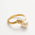 Anel Jone Pérola Doce Luxury Ouro