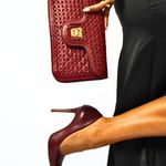 Scarpin Couro Premium Salto Alto Fino Vermelho Merlot