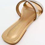 Rasteira Zhaya Couro Dourado Prata