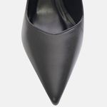 Scarpin SlingBack Couro Premium Salto Alto Fino Preto