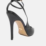 Scarpin SlingBack Couro Premium Salto Alto Fino Preto