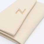 Carteira Couro Saffiano Ana Off White