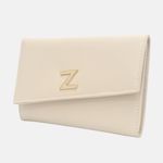 Carteira Couro Saffiano Ana Off White