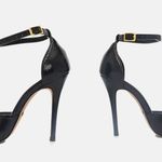 Scarpin Couro Premium Glam Verniz Salto Alto Fino Preto
