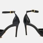 Scarpin Couro Premium Glam Verniz Salto Médio Fino Preto