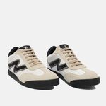 Tênis Couro Camurça Premium Zhaya Off White Preto