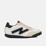 Tênis Couro Camurça Premium Zhaya Off White Preto