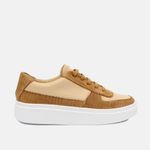 Tênis Couro Premium Camurça Classic Caramelo Nude