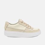 Tênis Couro Premium Camurça Classic Off White Nude