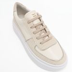 Tênis Couro Premium Camurça Classic Off White Nude