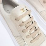 Tênis Couro Premium Camurça Classic Off White Nude